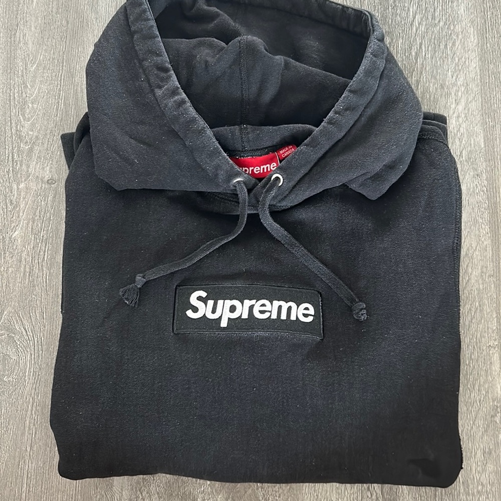 Supreme Black Box Logo Pullover Hoodie